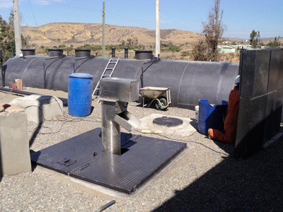 Hidrofresh, aguas servidas , estanque , fosa séptica , alcantarillado